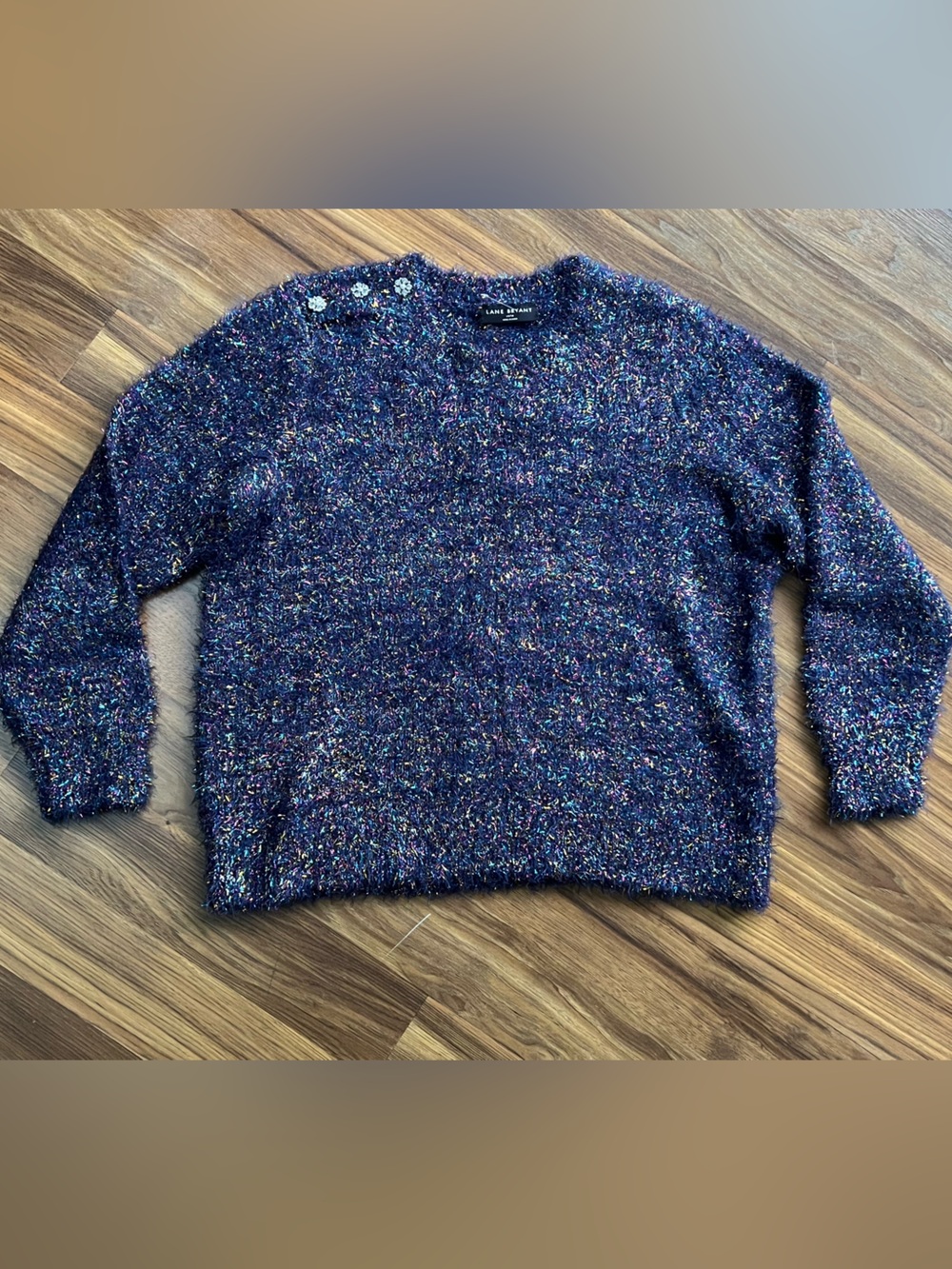 Lane Bryant Multicolor Speckled Crewneck Sweater
